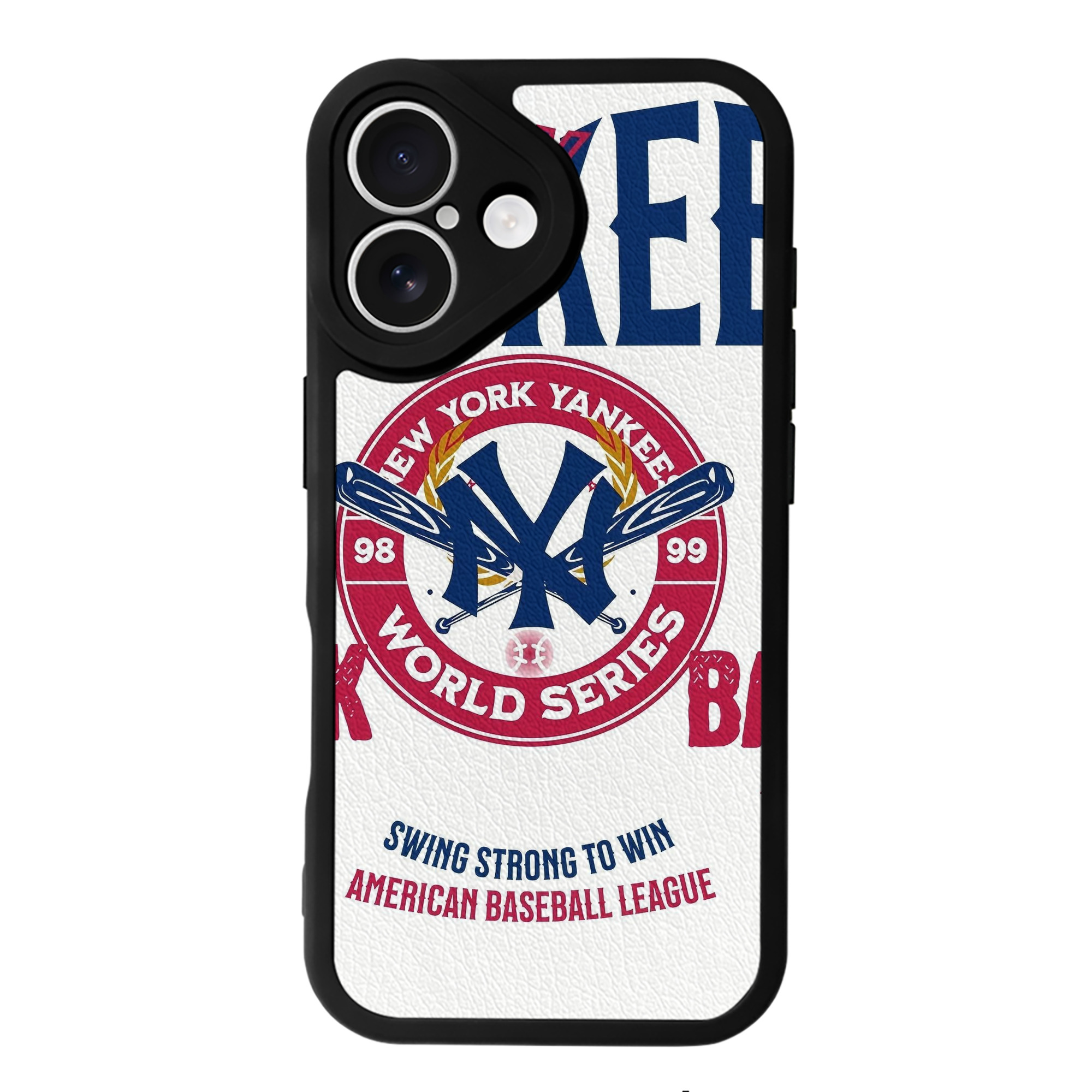 New York Yankees 179 IPhone 16 Silicone Leather Case – UV Print, Lambskin Texture – Perfect Fit, Wireless Charging Compatible, Scratch Resistant, Precise Cutouts – Stylish Protection For IPhone 16
